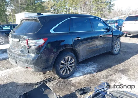 2014 Acura Mdx Technology Package из США, поврежденный, VIN 5FRYD3H46EB007221
